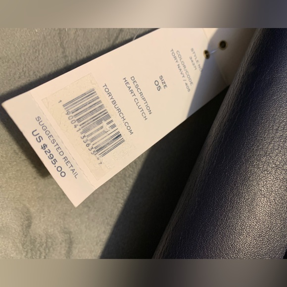 TORY BURCH navy red HEART ❤️CLUTCH NWT✨ - Picture 6 of 15